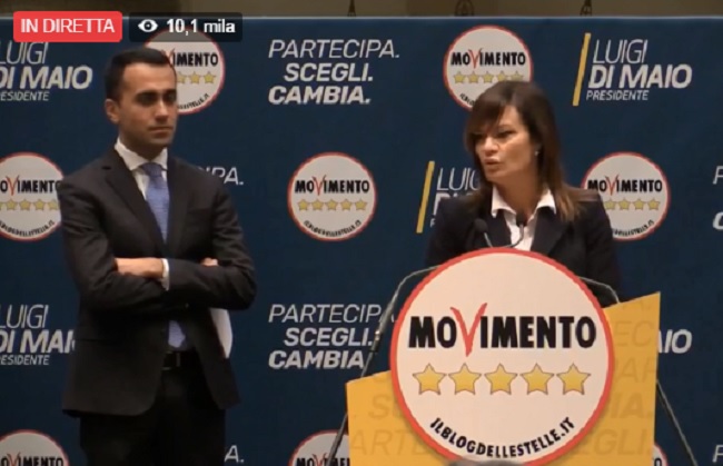 M5S: diretta video streaming presentazione liste elezioni 2018