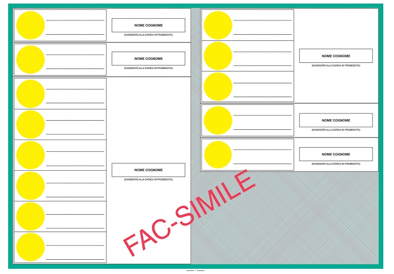 Il Fac Simile delle elezioni regionali in Lombardia