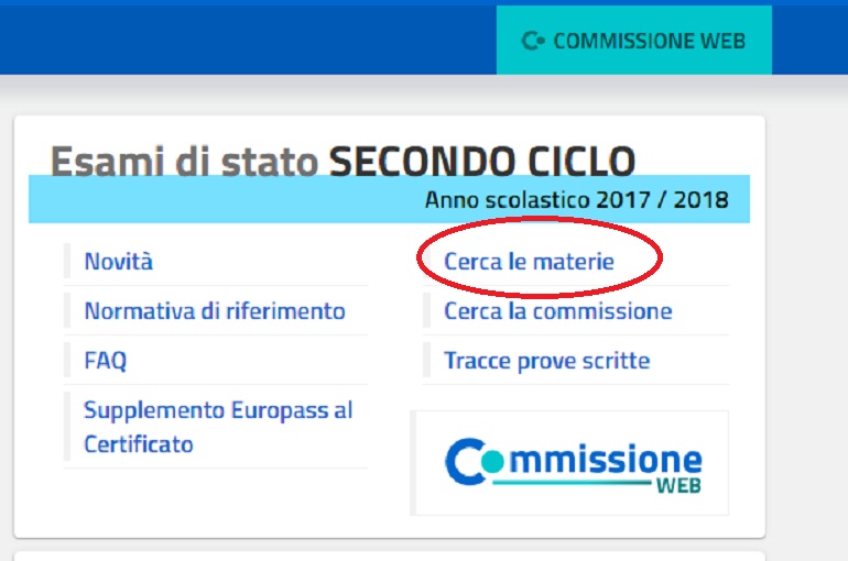 Come trovare le materie della seconda prova sul sito del Miur