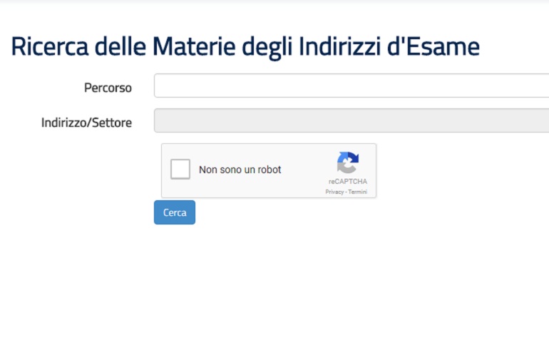 Il motore di ricerca del Miur per conoscere le materie della seconda prova