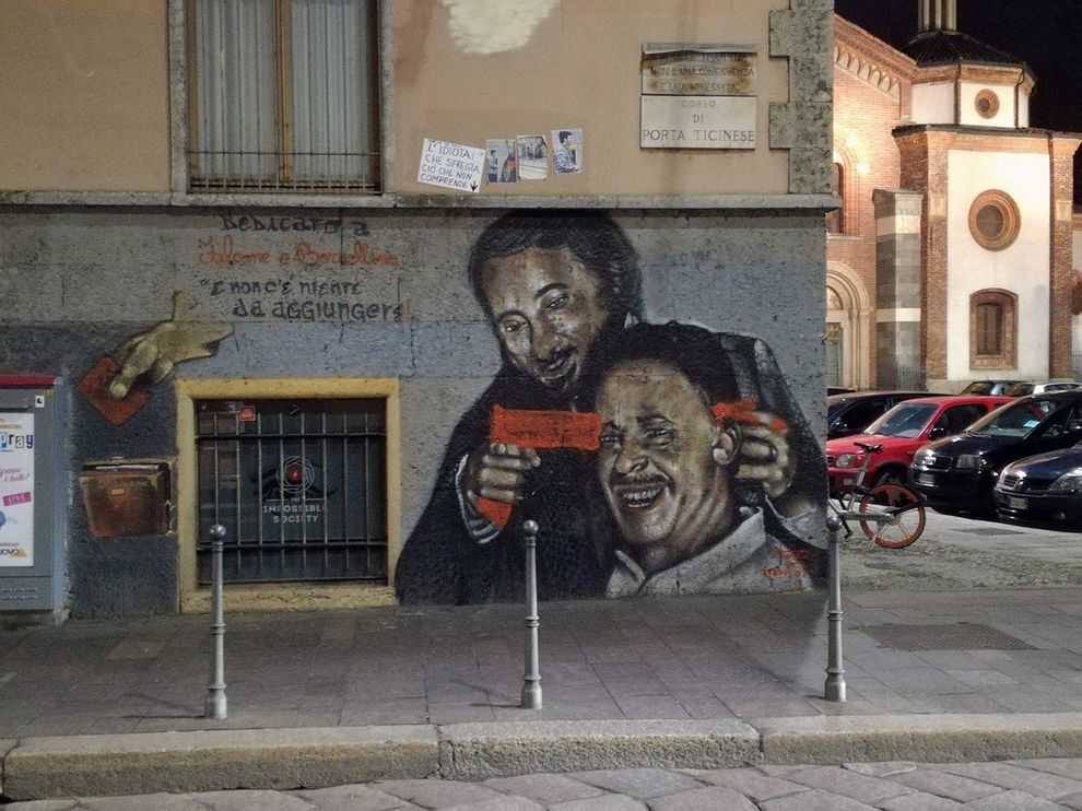 Milano, sfregia murales dedicato a Falcone e Borsellno: denunciato