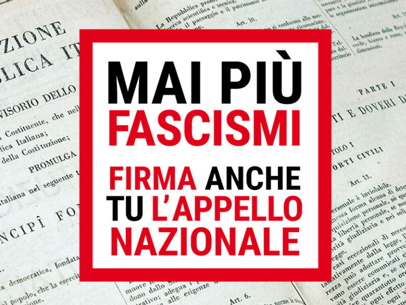 Fnsi e Cnog aderiscono alla manifestazione "Mai più fascismi, mai più razzismi"