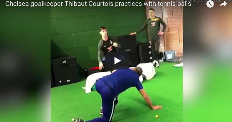 YOUTUBE Thibaut Courtois allenamento con palline da tennis (VIDEO)