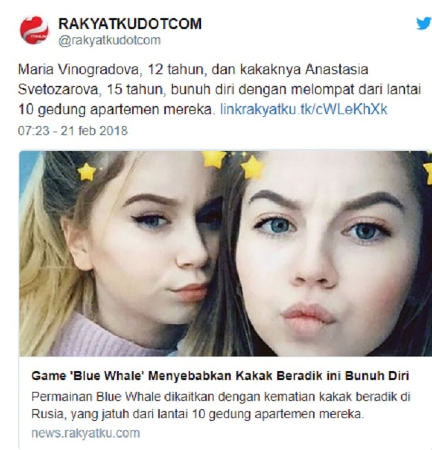 Russia, due ragazzine si filmano e poi si lanciano dal terrazzo. Blue Whale