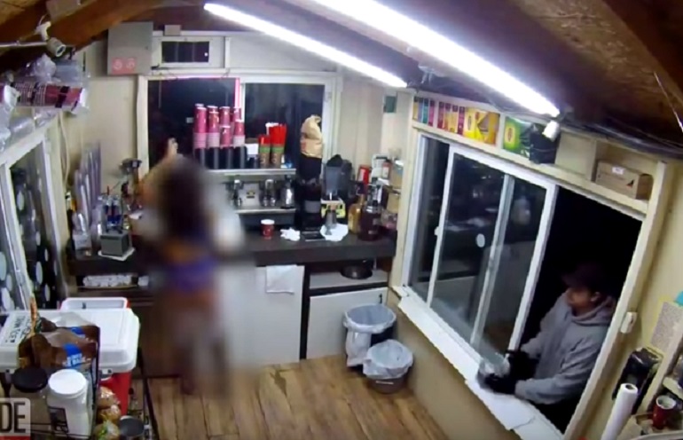 Un frame del video girato dalla telecamera di sicurezza