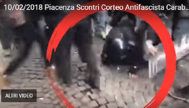 Piacenza, botte al carabiniere: indagati i due organizzatori della manifestazione
