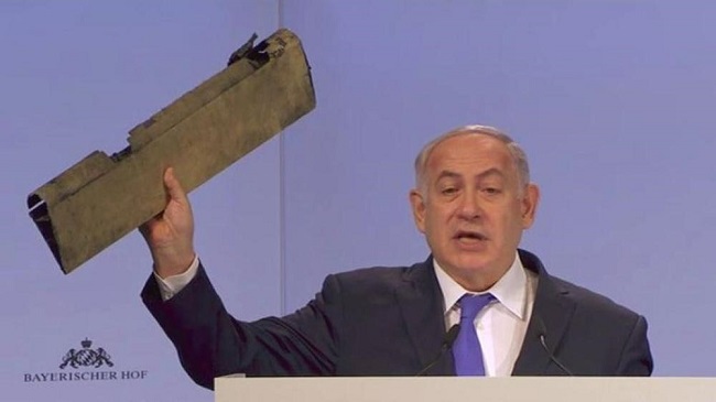 Netanyahu: "Iran maggiore minaccia per il mondo". E mostra pezzo di un drone abbattuto