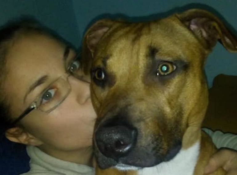 Jessica Faoro con il suo cane