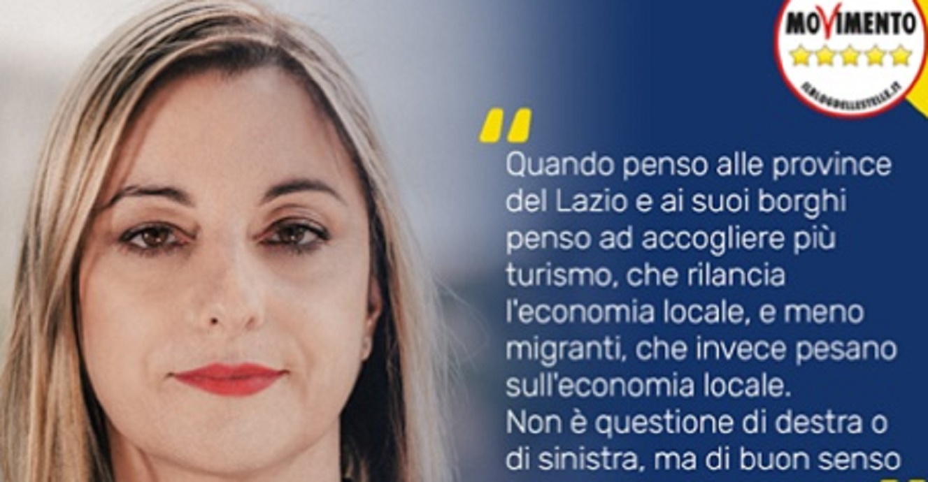 I manifesti della Lombardi su turismo e migranti