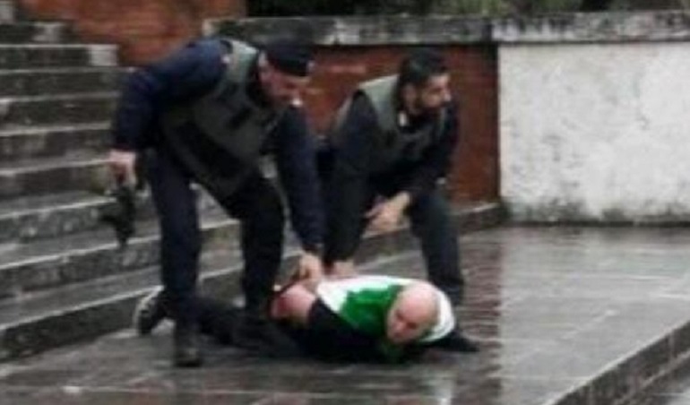 Luca Traini, il momento dell'arresto