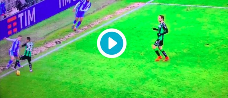 Adam Marušić video gomitata in Sassuolo-Lazio: espulsione inevitabile