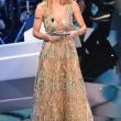 Michelle Hunziker abito ricamato Sanremo 2018