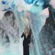 Michelle Hunziker abito nero Sanremo 2018