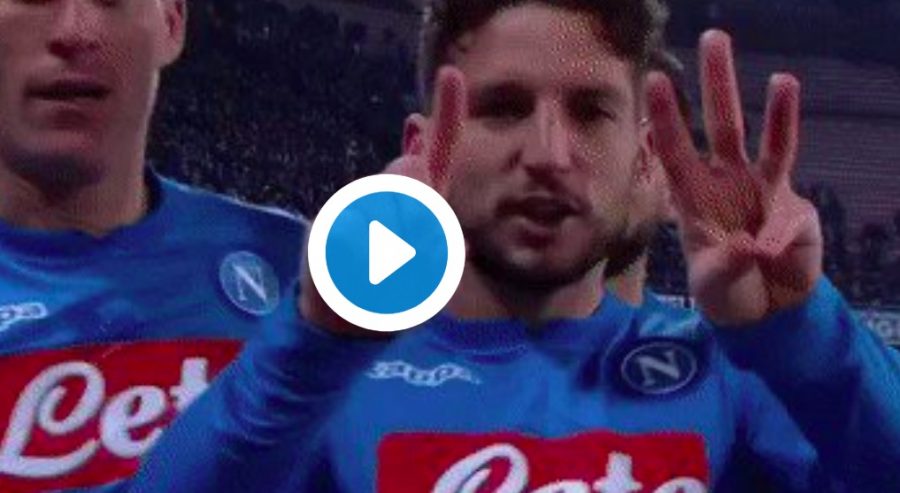 Napoli-Lazio, Mertens video esultanza per Ghoulam con gaffe
