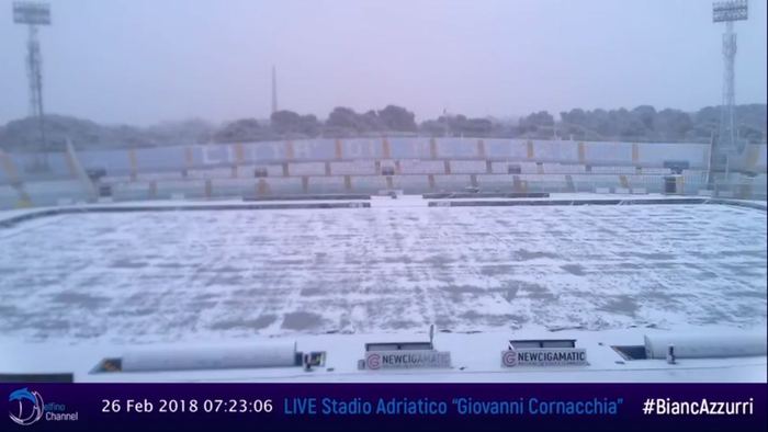 Serie B: neve e gelo anche sul turno infrasettimanale. Le partite a rischio