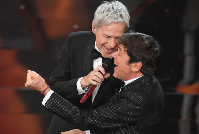 Claudio Baglioni e Gianni Morandi (foto Ansa)