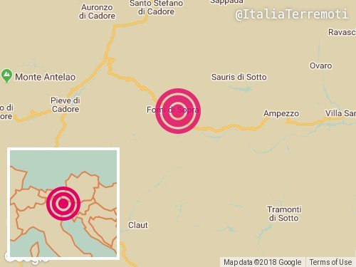 Terremoto provincia di Udine