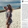 Valentina allegri sulla spiaggia del Messico