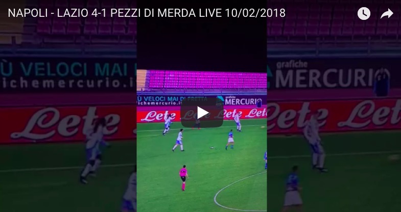 YOUTUBE “Pezzi di m… di Sky”, Fabio Caressa gelato durante telecronaca Napoli-Lazio