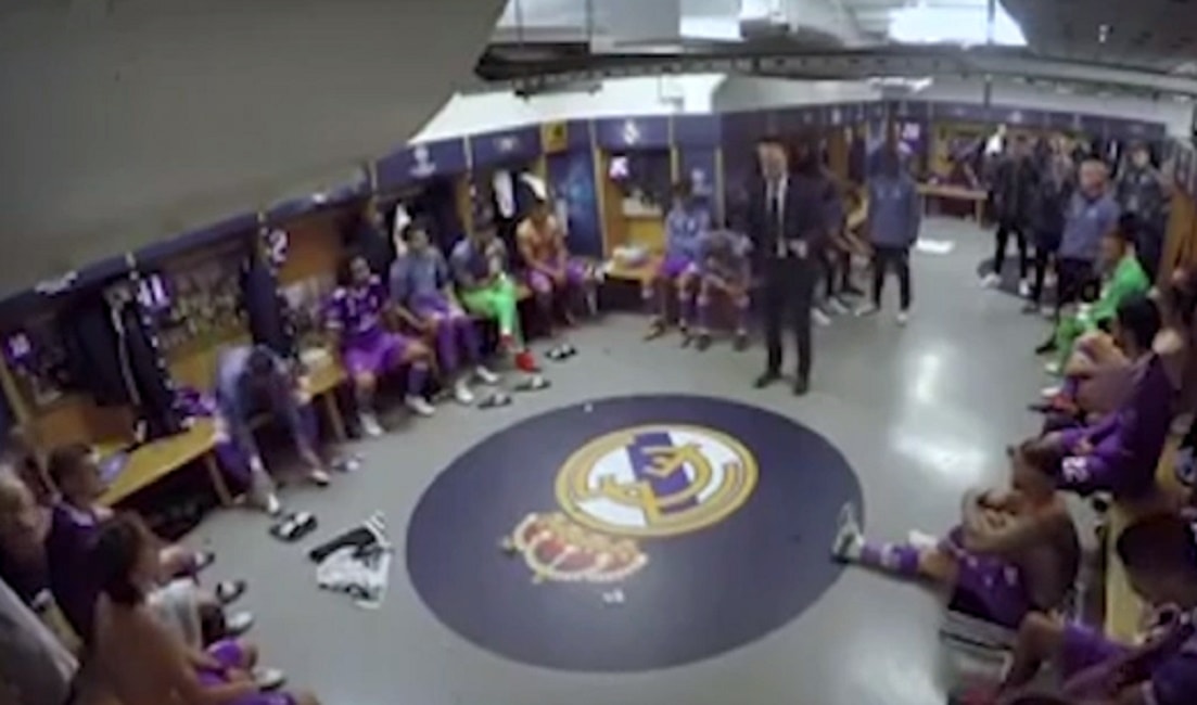 Zidane nello spogliatoio durante finale Champions contro Juve