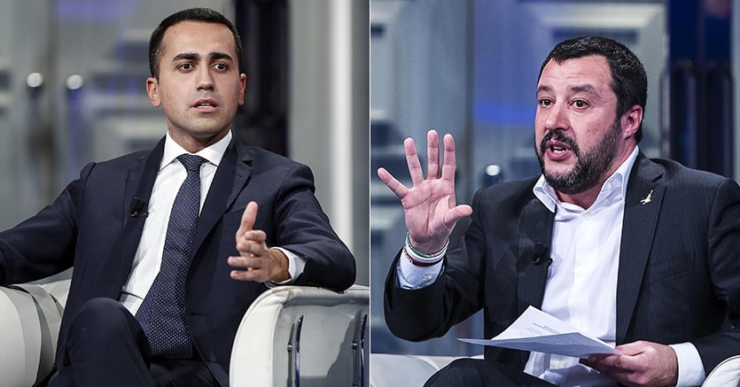 Matteo Salvini e Luigi Di Maio (foto Ansa)