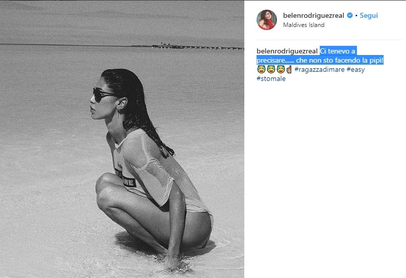 belen e la foto ambigua: "Non è come pensate voi"