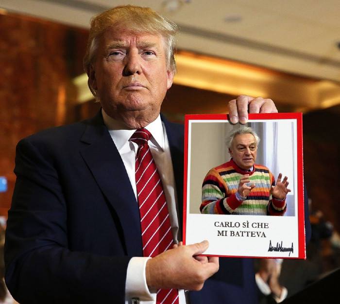 Carlo Picozza con trump
