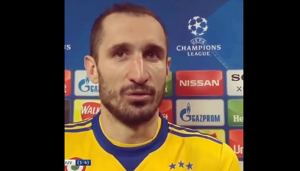 Giorgio Chiellini piange astori