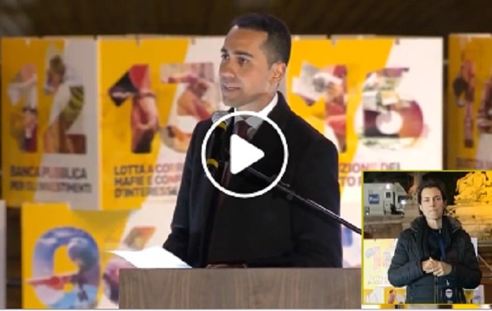 Luigi Di Maio a Piazza del Popolo alla chiusura della campagna elettorale: "M5s a un passo da vittoria, ho visto i sondaggi" DIRETTA VIDEO