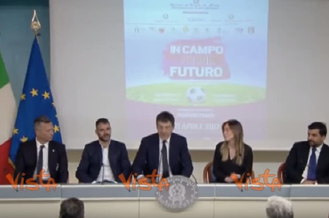 Fabrizio Frizzi nell'aprile 2017 a San Luca