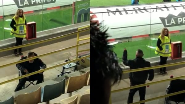 Foggia, entra con la carrozzina allo stadio, poi il miracolo...