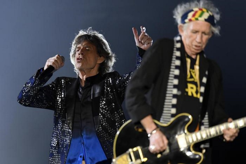 Keith Richards e Mick Jagger in concerto