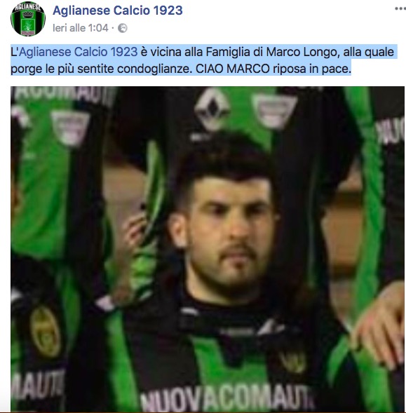Marco Longo è morto dupo una lunga malattia: il ricordo dell'Aglianese