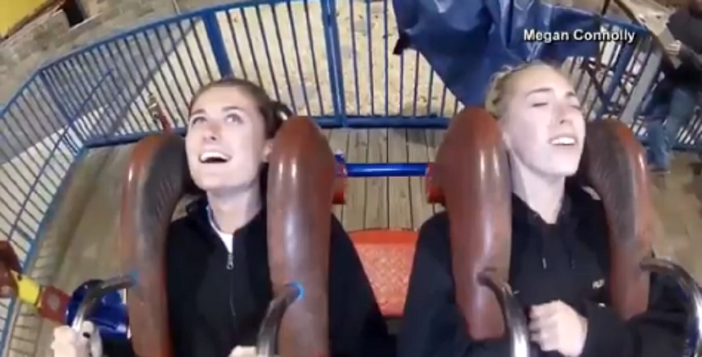 Megan ha paura dell'altezza ma sale sulla giostra: ecco la sua reazione VIDEO