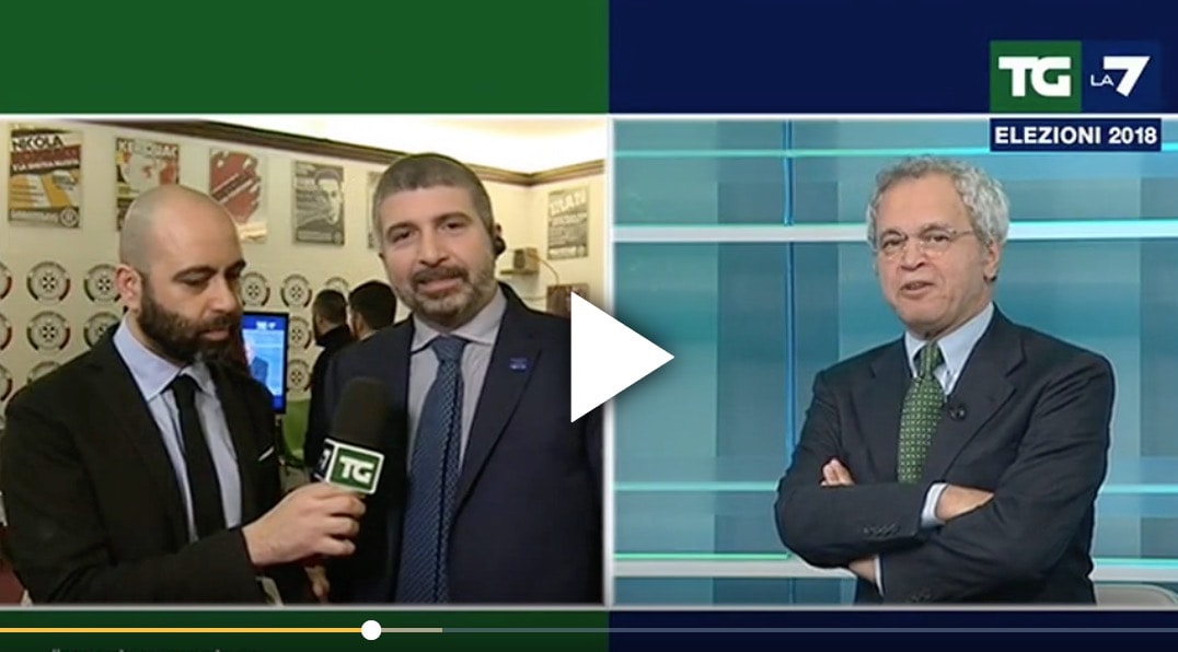 Simone Di Stefano da Enrico Mentana, polemica in diretta