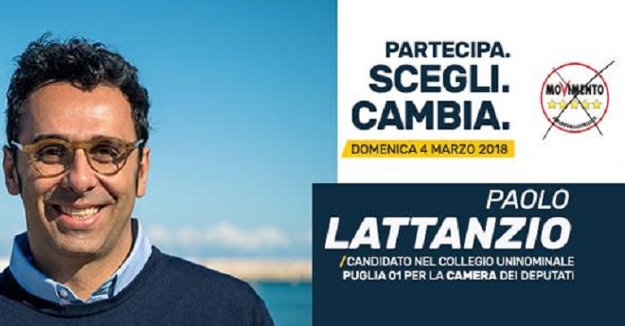 Puglia 1, risultati definitivi uninominale Camera collegio 1: Paolo Lattanzio (M5s) eletto