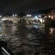 Il fiume Tevere in piena