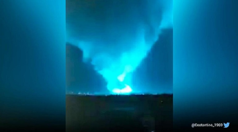 Una foto del tornado che ha colpito Caserta