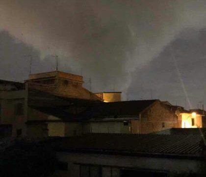 La tromba d'aria che ha colpito il casertano, 12 marzo 2018.