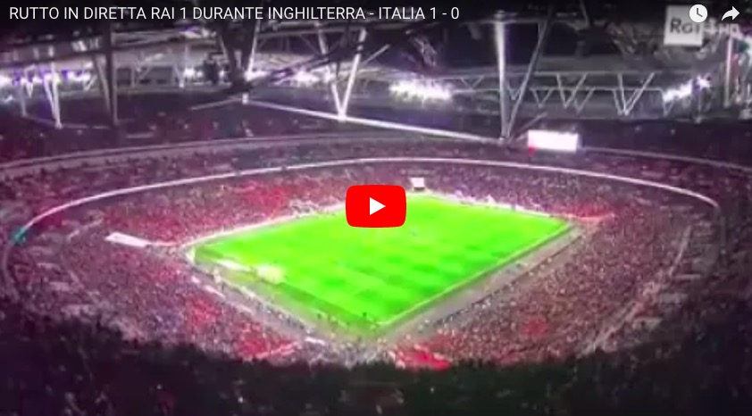 YOUTUBE Rutto durante Inghilterra-Italia: Rai in imbarazzo