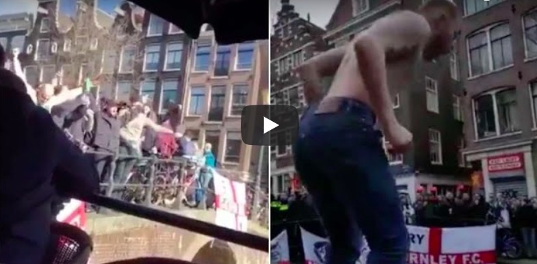 YOUTUBE Tifoso inglese si tuffa nel gelido canale di Amsterdam