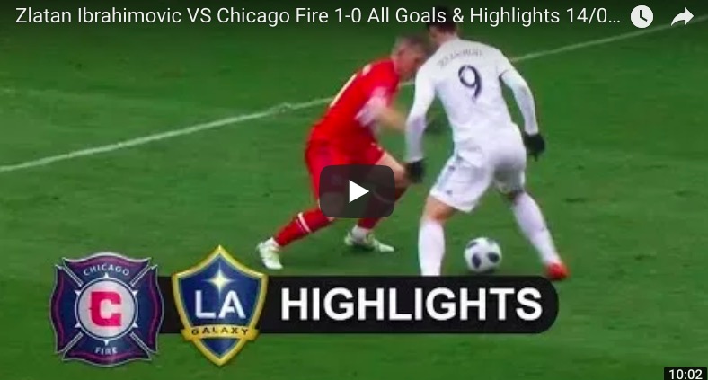 YOUTUBE Zlatan Ibrahimović ancora decisivo, video del suo gol in Chicago-Galaxy 0-1