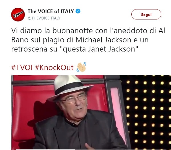 The Voice of Italy: Al Bano parla di Michael Jackson