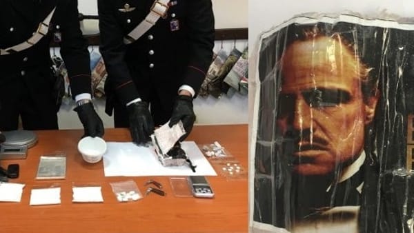 Mezzo chilo di cocaina avvolta nell'immagine del "Padrino"