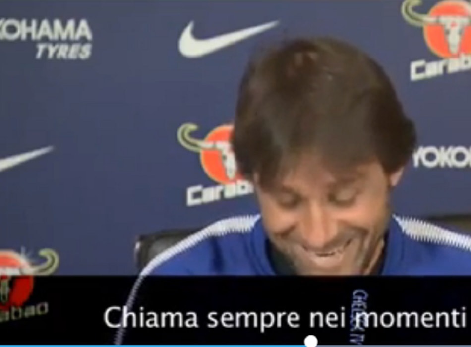 Antonio Conte telefonata in conferenza stampa