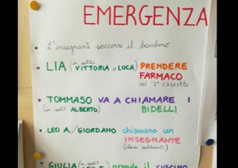 Riccione, in classe il compagno è epilettico: ogni compagno ha un ruolo per le emergenze