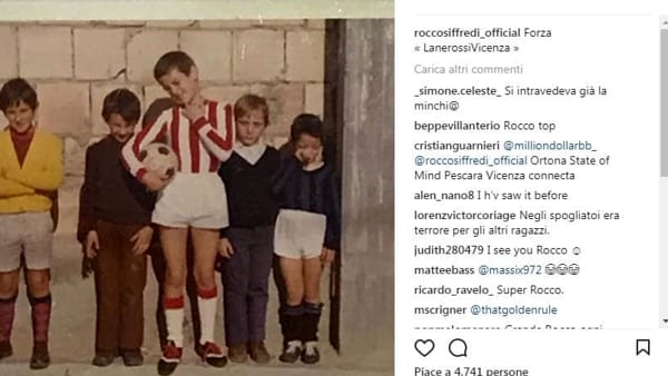 Rocco Siffredi tifa per il Vicenza Calcio, la prova in foto