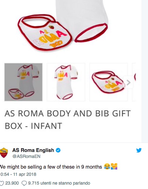 Roma-Barcellona, club scherza: "Notte magica, tra 9 mesi venderemo tante tutine giallorosse"