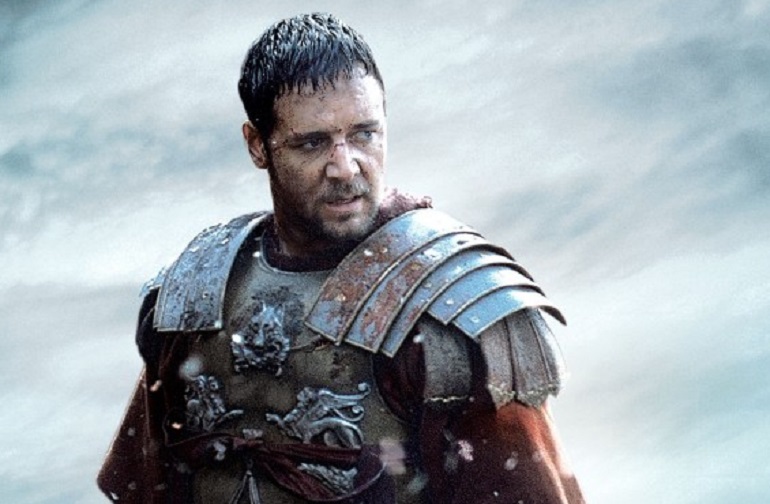 Russell Crowe ai tempi del "Gladiatore"