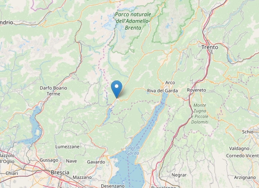 Terremoto tra Storo e Bondone in Trentino: scossa del 2.8